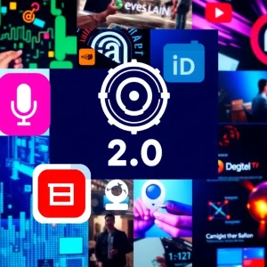 A collage representing the evolution of digital marketing trends in 2025.