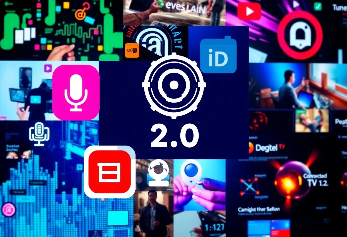 A collage representing the evolution of digital marketing trends in 2025.