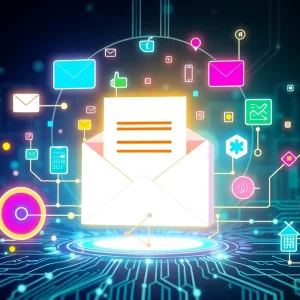 Conceptual representation of email marketing strategies for 2025.