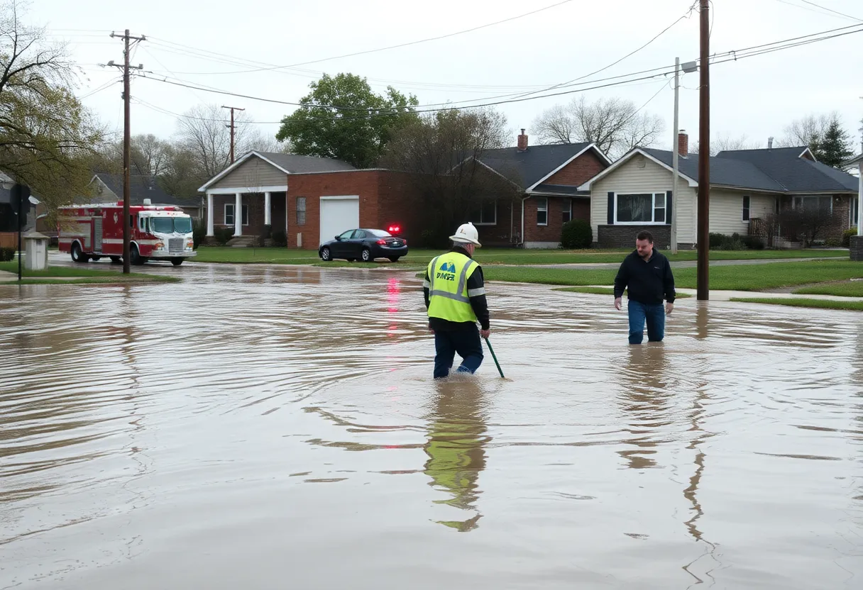 Emergency response to a flooded neighborhood in Detroit
