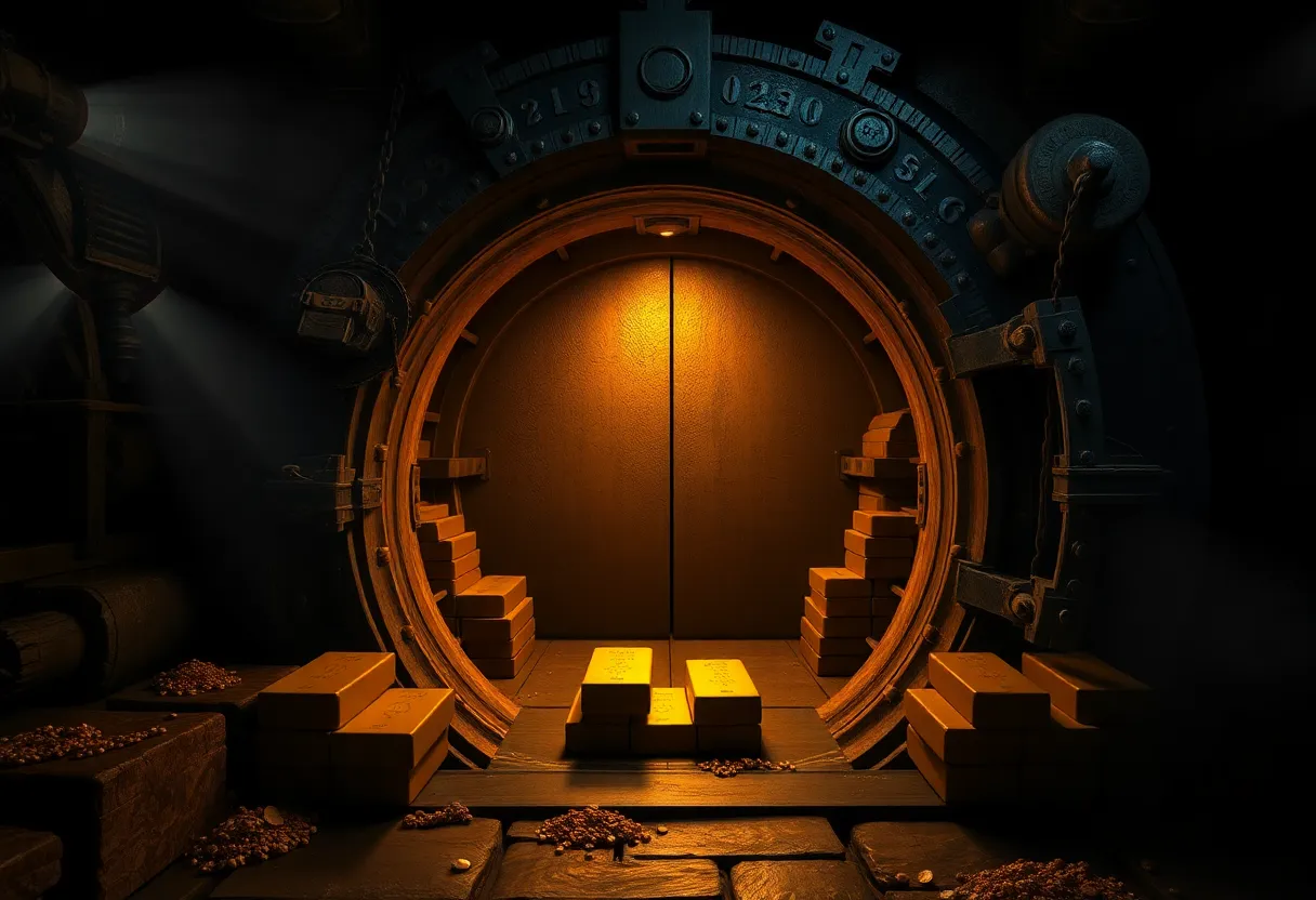 Exterior view of Fort Knox with gold reserves