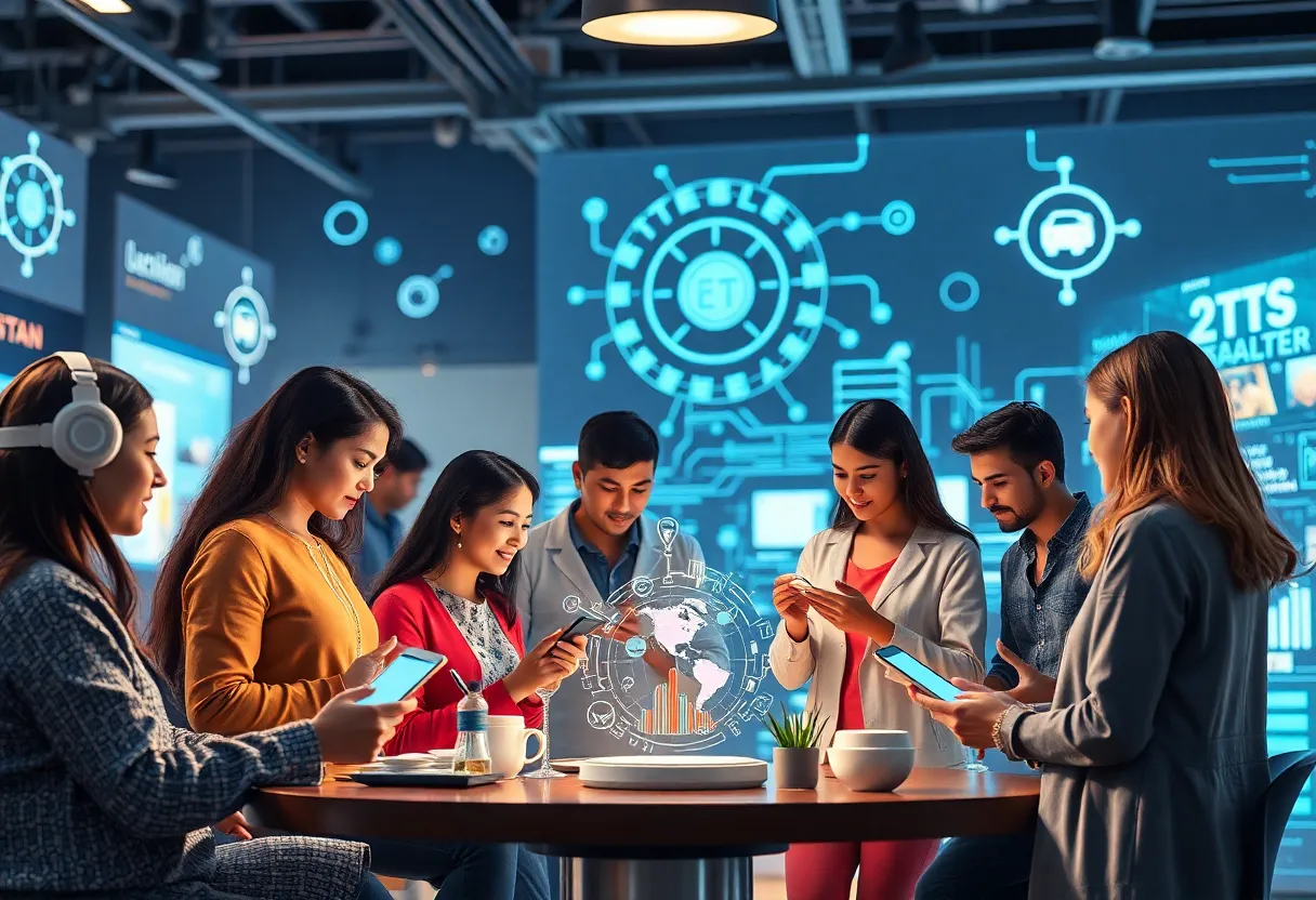 A representation of the future of marketing with AI and authenticity in focus