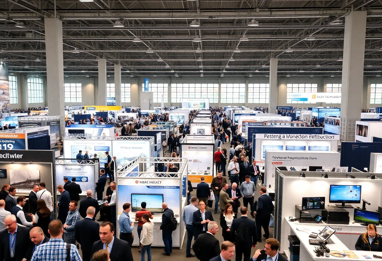 Exhibitors showcasing construction innovations at the Great Lakes Design and Construction Expo.