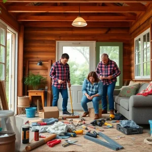A picturesque farmhouse symbolizing home improvement and family legacy.