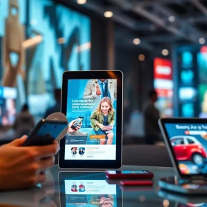 Conceptual image of hyper-personalized ads on mobile devices.