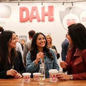 A vibrant scene of influencer marketing activities in San Francisco.