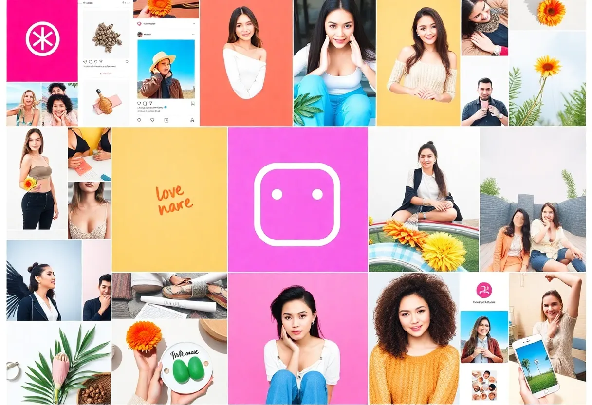 Collage representing Instagram marketing trends in 2024