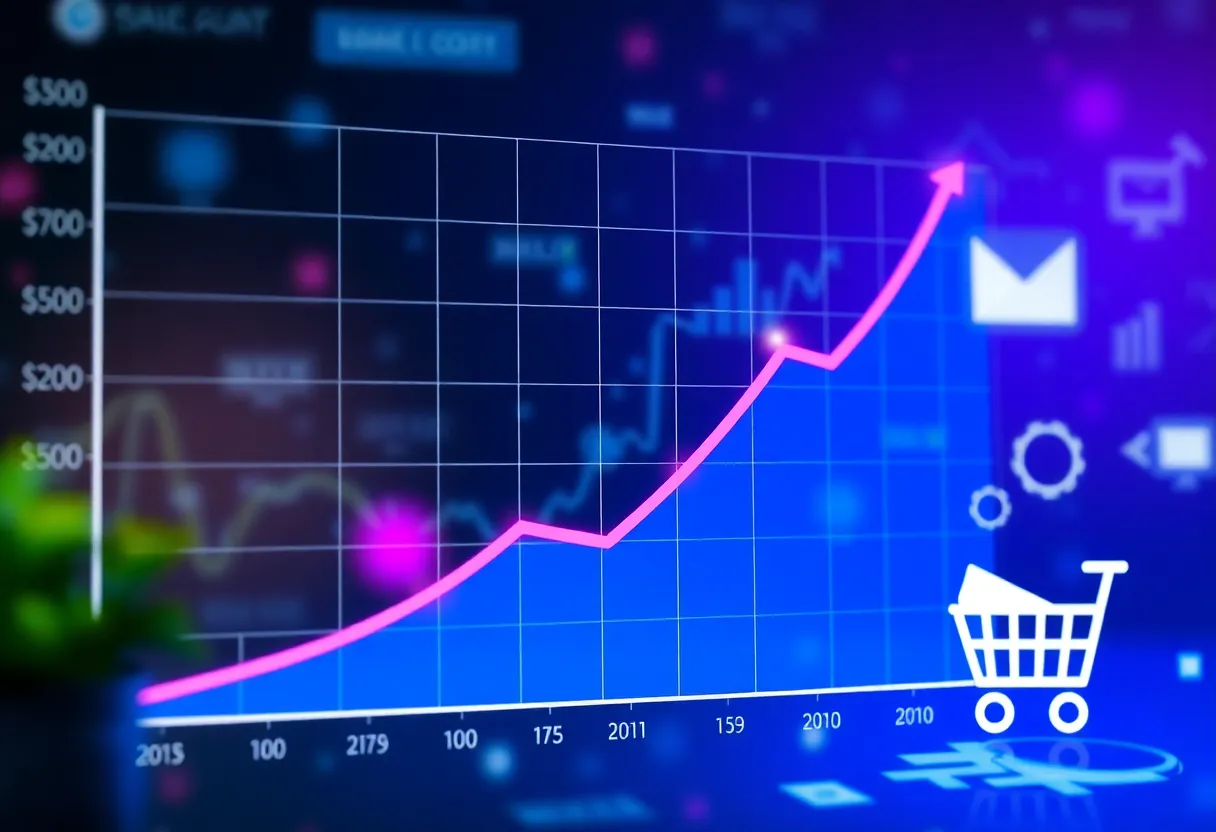 Graph showing marketing ROI for e-commerce businesses