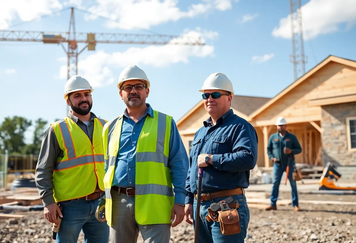 Construction site with abandoned tools symbolizing labor shortages