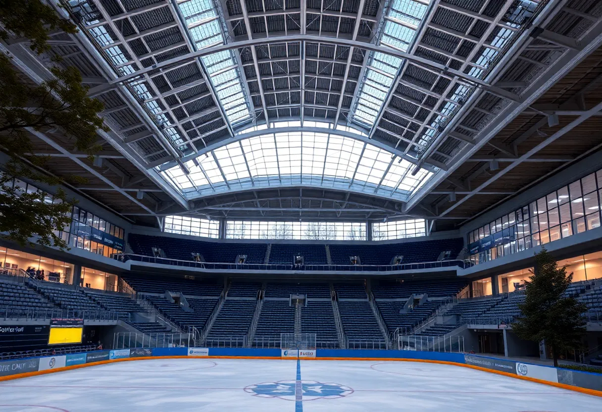 Conceptual design of a new ice arena for the Michigan Wolverines