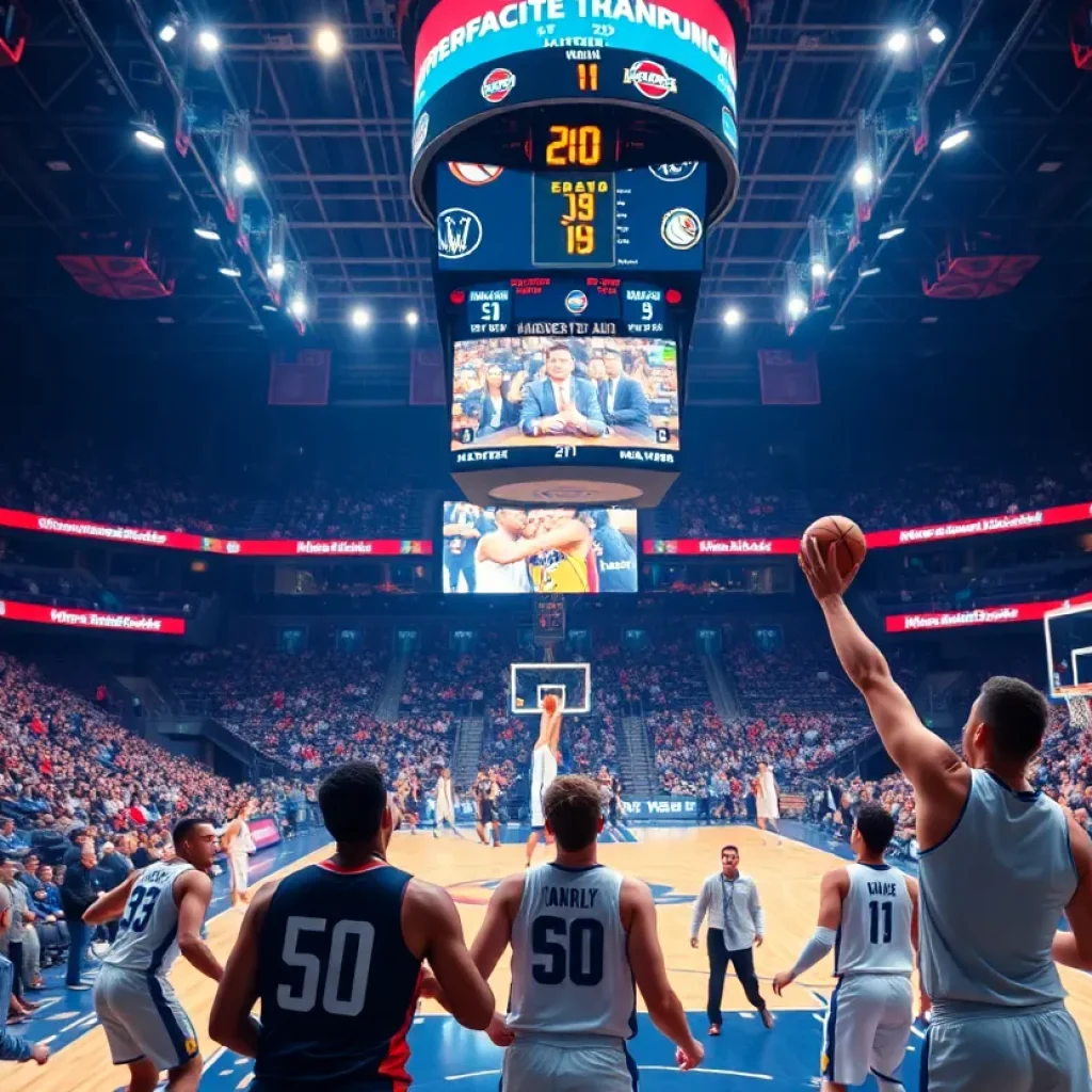 MSU Women's Basketball competing against UCLA