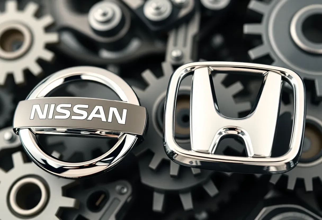Conceptual representation of Nissan and Honda merger discussions.
