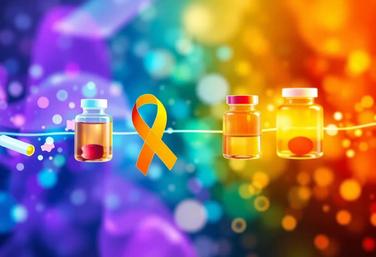 Healthcare professionals collaborating on cancer treatment solutions.
