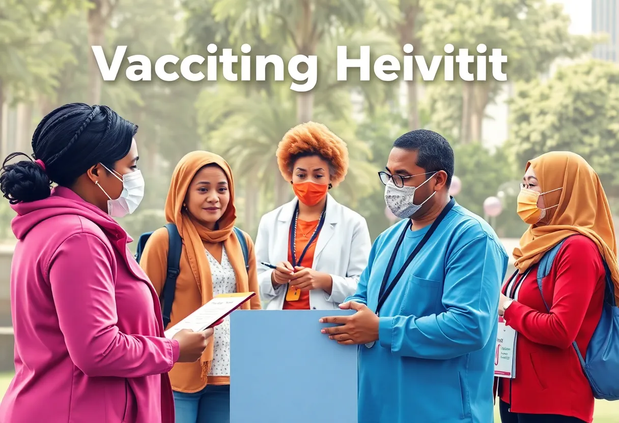 Healthcare professionals engaging in a community health initiative