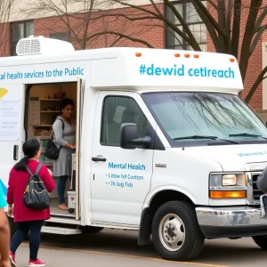 Mobile behavioral health outreach van from Ritter Center in Marin County.