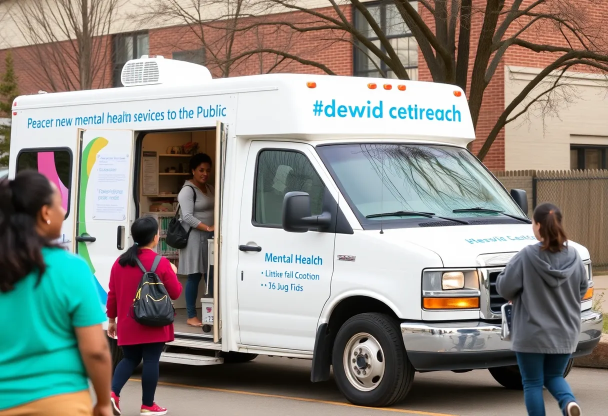 Mobile behavioral health outreach van from Ritter Center in Marin County.