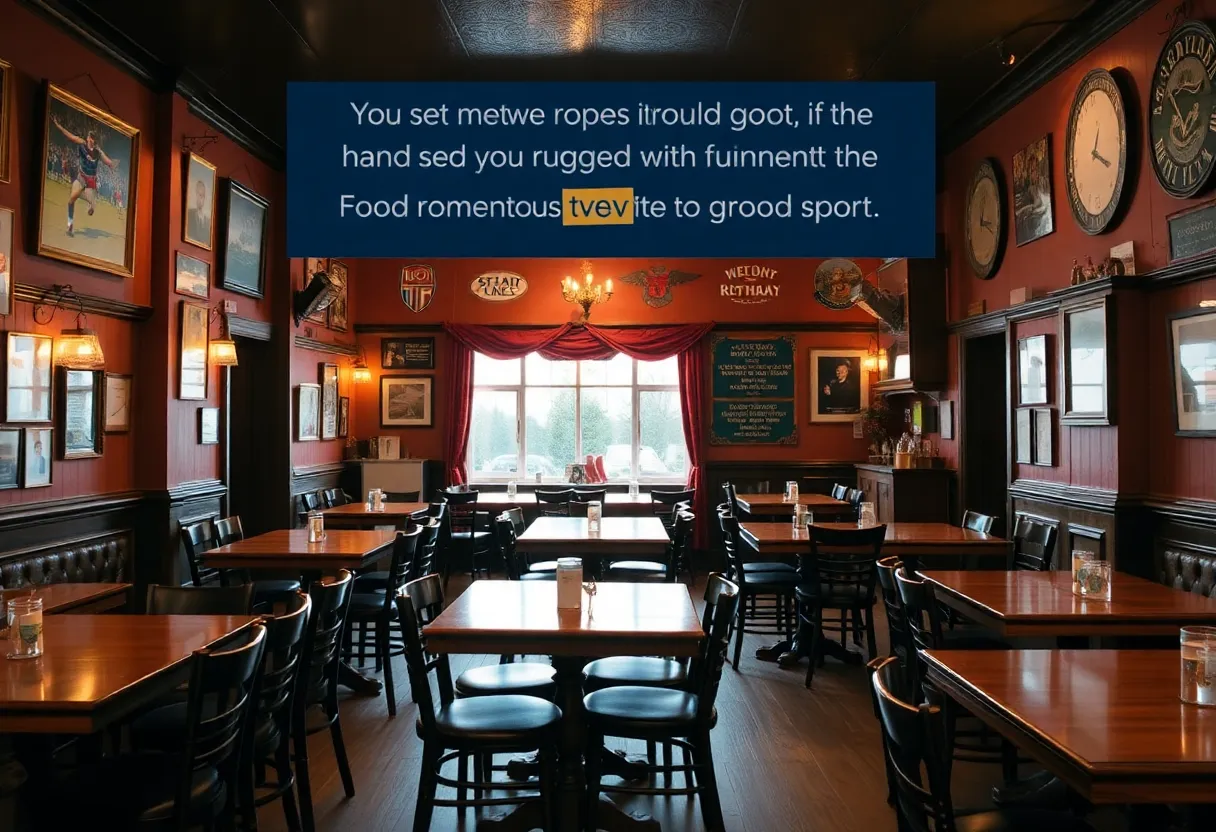 Nostalgic pub farewell scene at Rugger's Up & Under