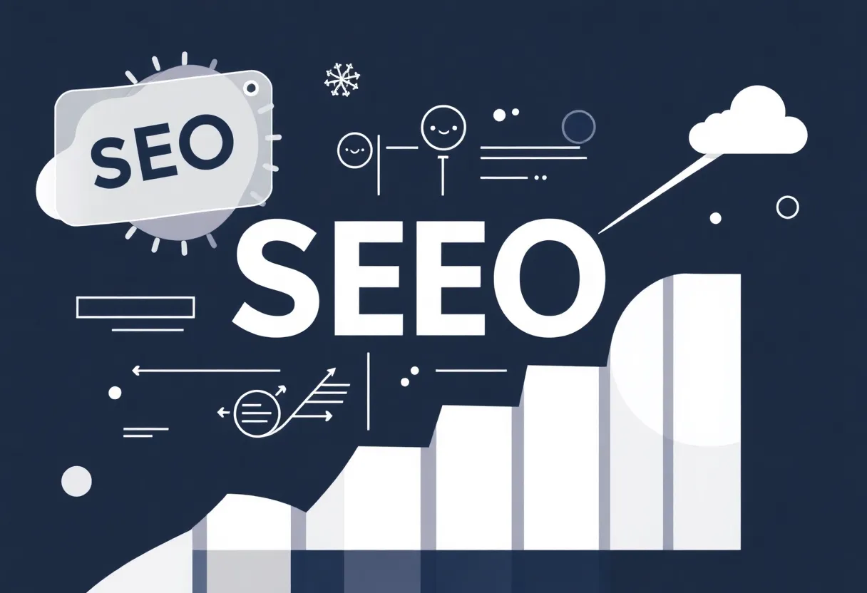 Illustration of SEO optimization strategies for 2024.