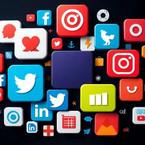 Collage of social media platform icons illustrating modern marketing strategies.