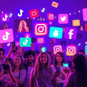 Illustration of social media engagement in Northern Colorado for the year 2025.