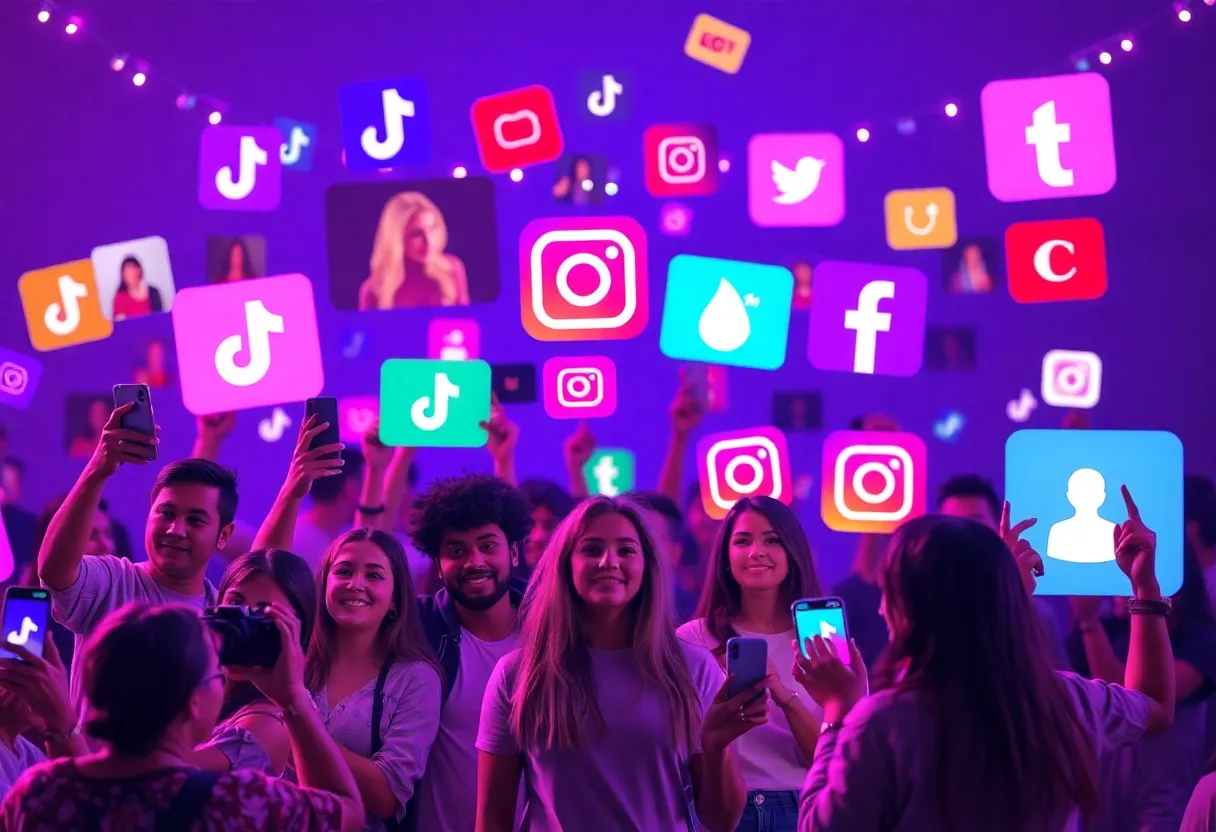 Illustration of social media engagement in Northern Colorado for the year 2025.