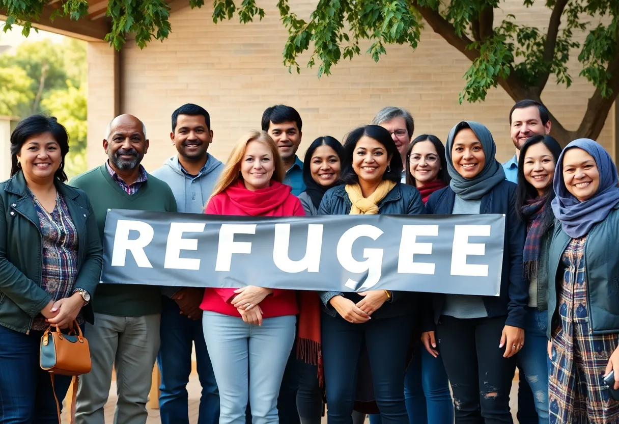Community support event for refugees