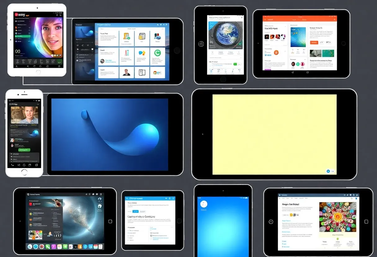 Diverse digital devices showcasing varied user interactions.
