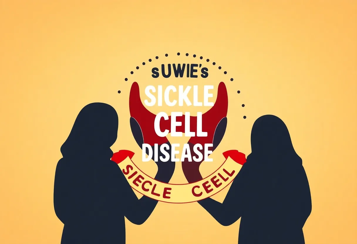 Illustration showcasing advocacy and empowerment in sickle cell disease