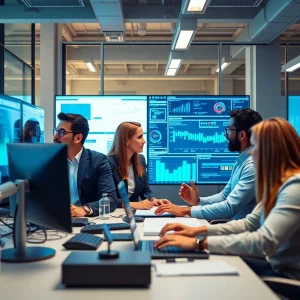Team integrating AI technology for marketing strategies