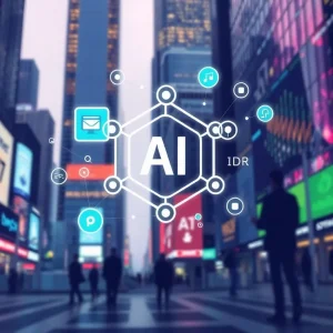 Illustration of AI-driven marketing solutions in NYC tech sector