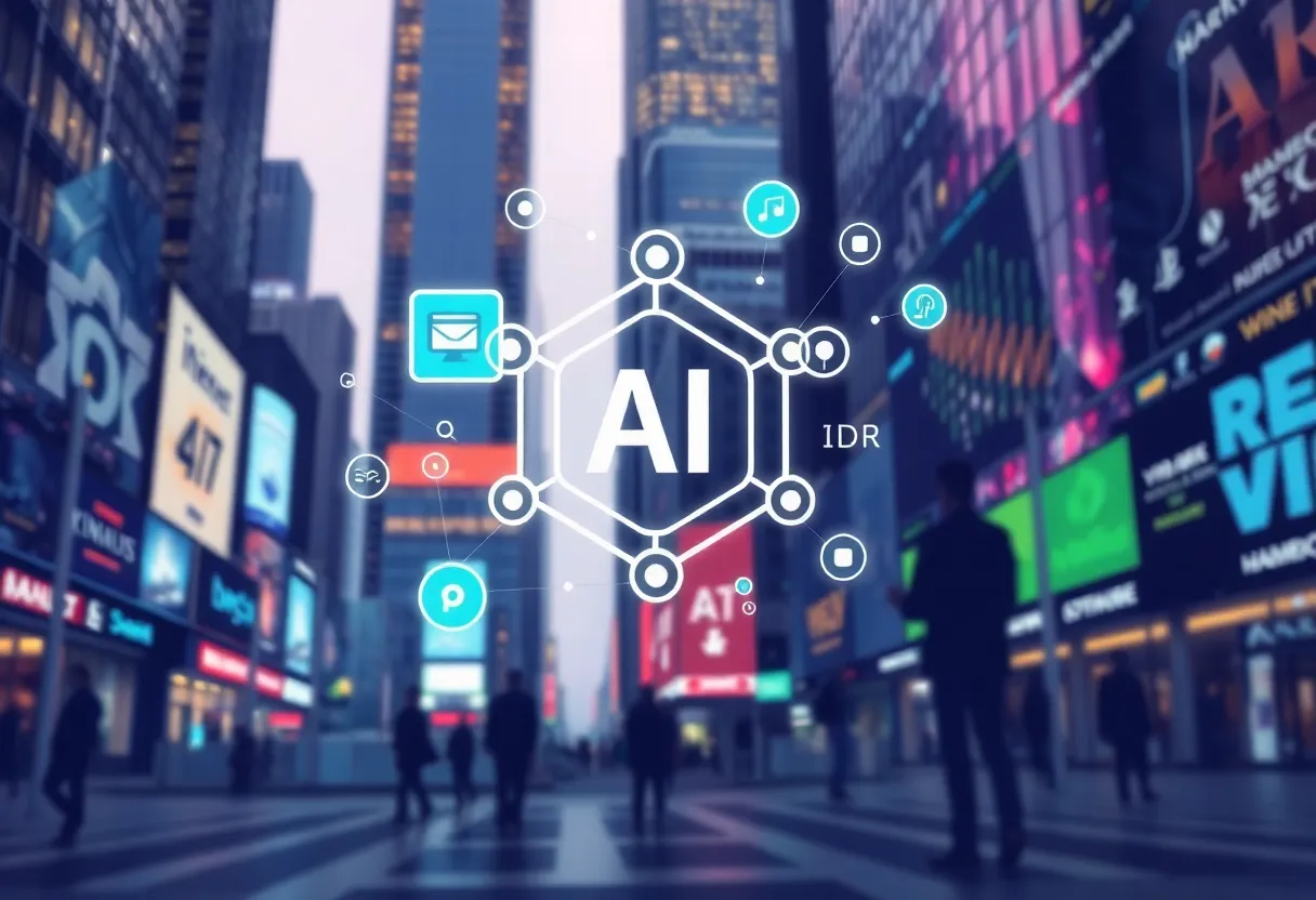 Illustration of AI-driven marketing solutions in NYC tech sector
