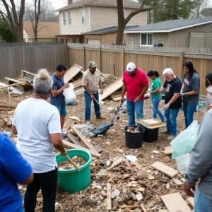 Community volunteers supporting Hurricane Helene recovery efforts in Aiken County