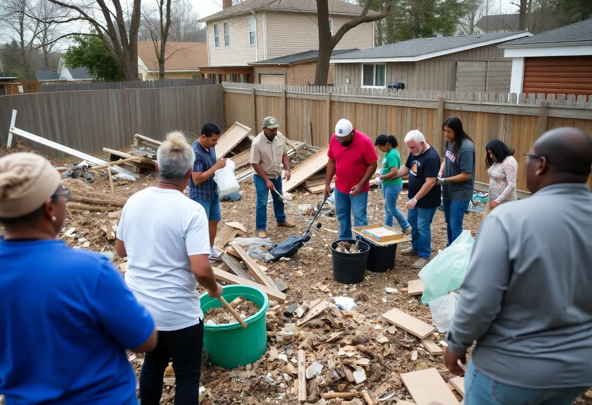 Community volunteers supporting Hurricane Helene recovery efforts in Aiken County