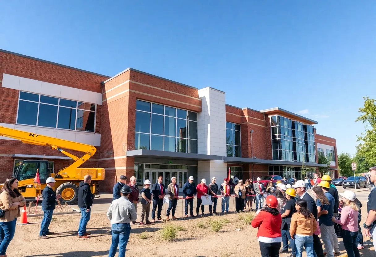 Artist's impression of Beecher High School after renovation