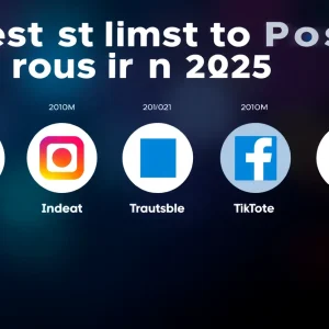 Graphic showing the best posting times for different social media platforms