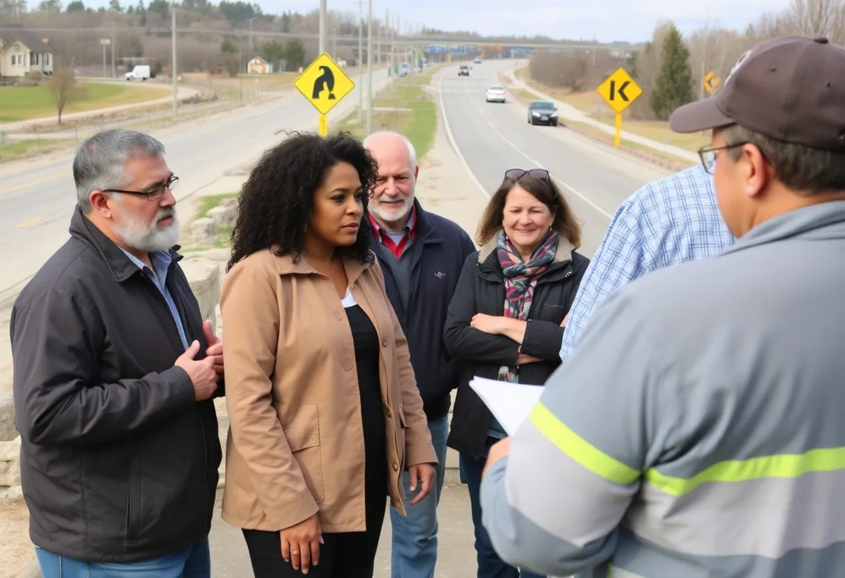 Citizens discussing elderly driver safety measures in Michigan