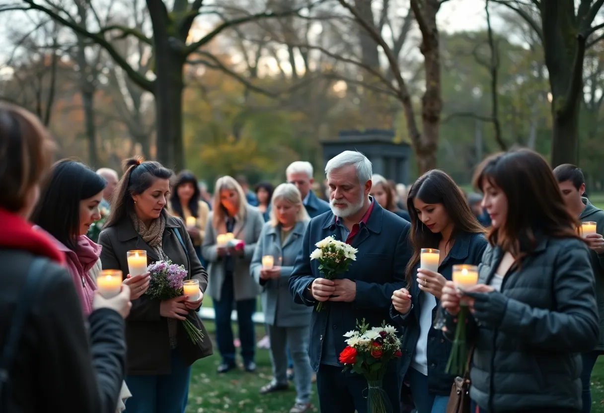 Gathering of community members honoring Daniel William Heard