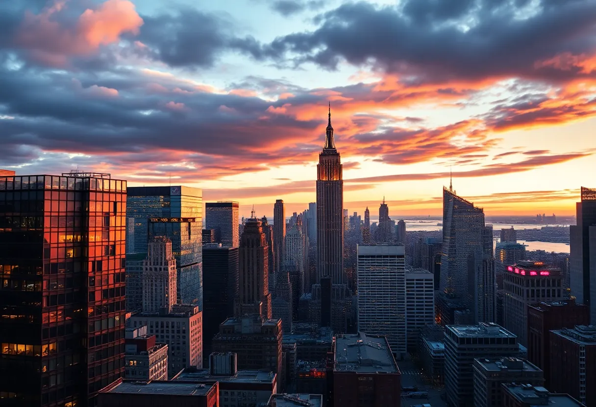Vibrant New York City skyline representing custom branding design.