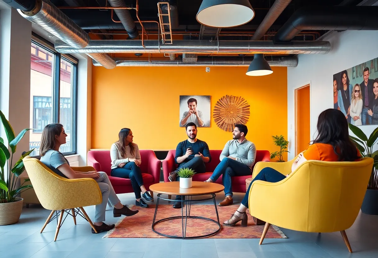 Team at Daisy startup discussing influencer marketing strategies