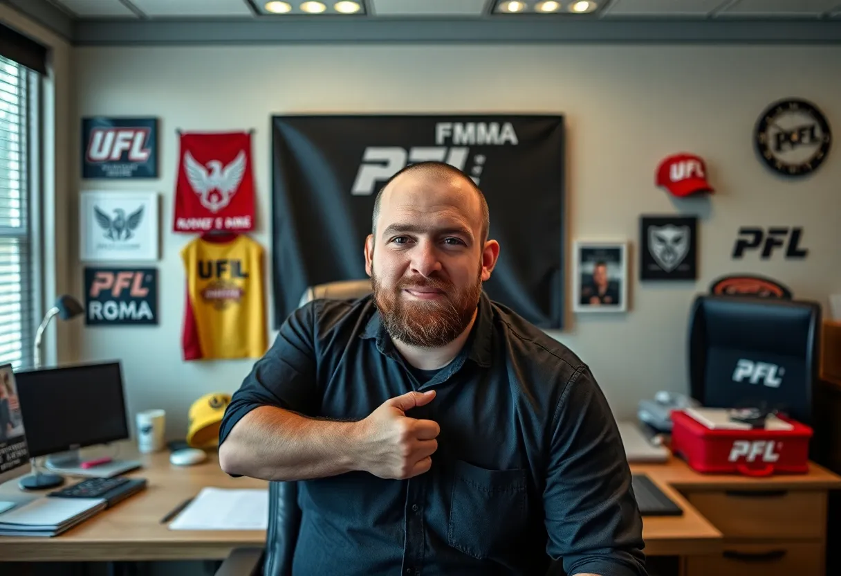 Darren Russell, International Director of Marketing at PFL, in an office setting.