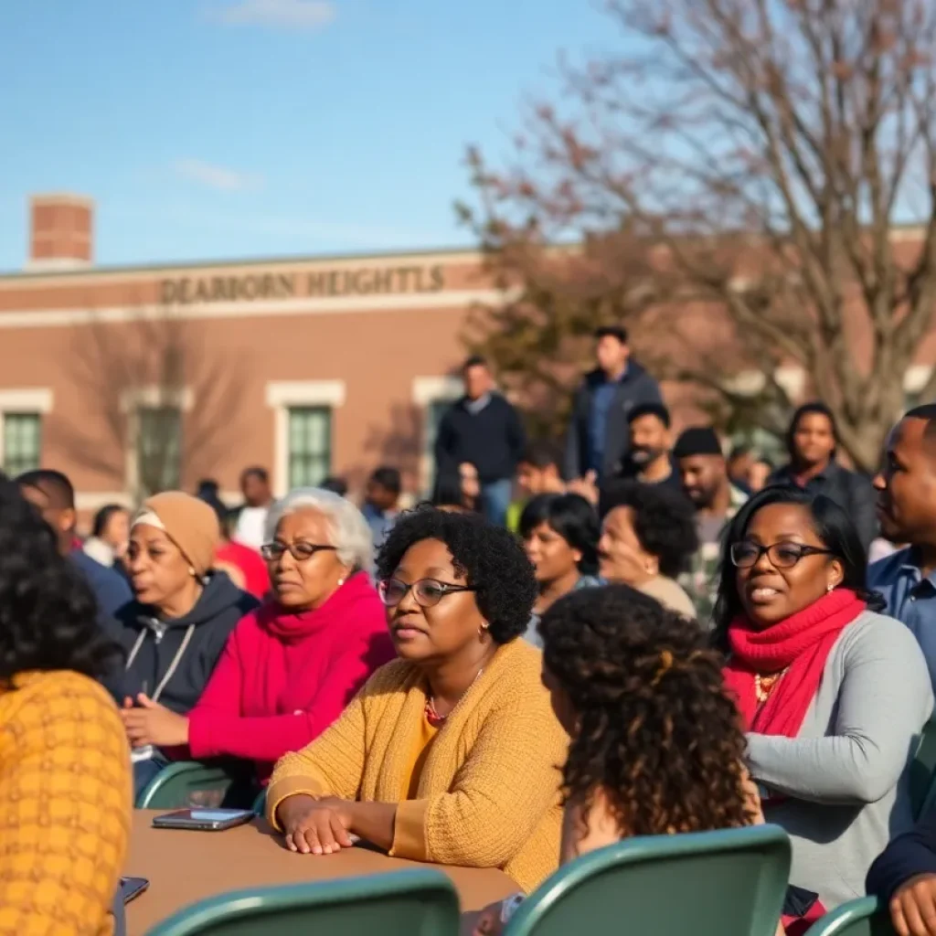 Residents of Dearborn Heights gathered at a community meeting