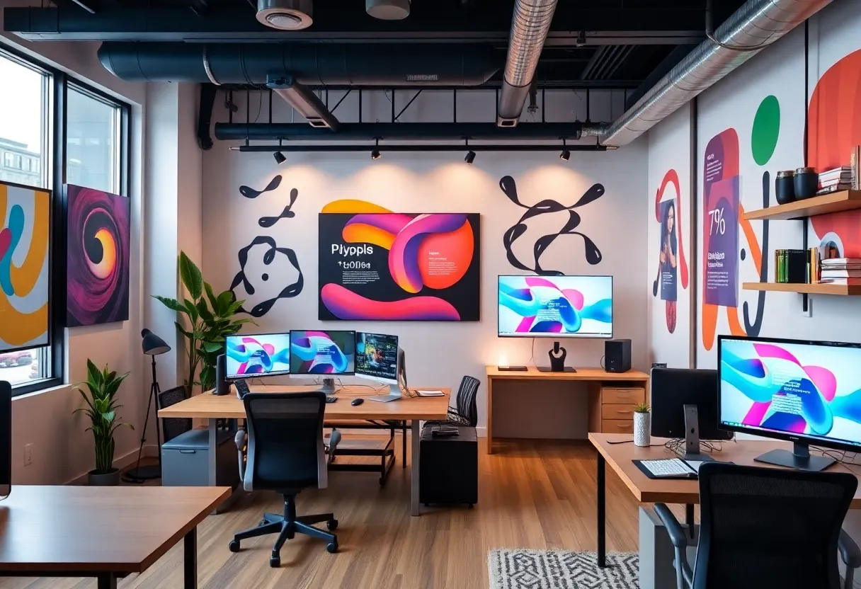 Digital Silk branding office in New York City with creative designs.