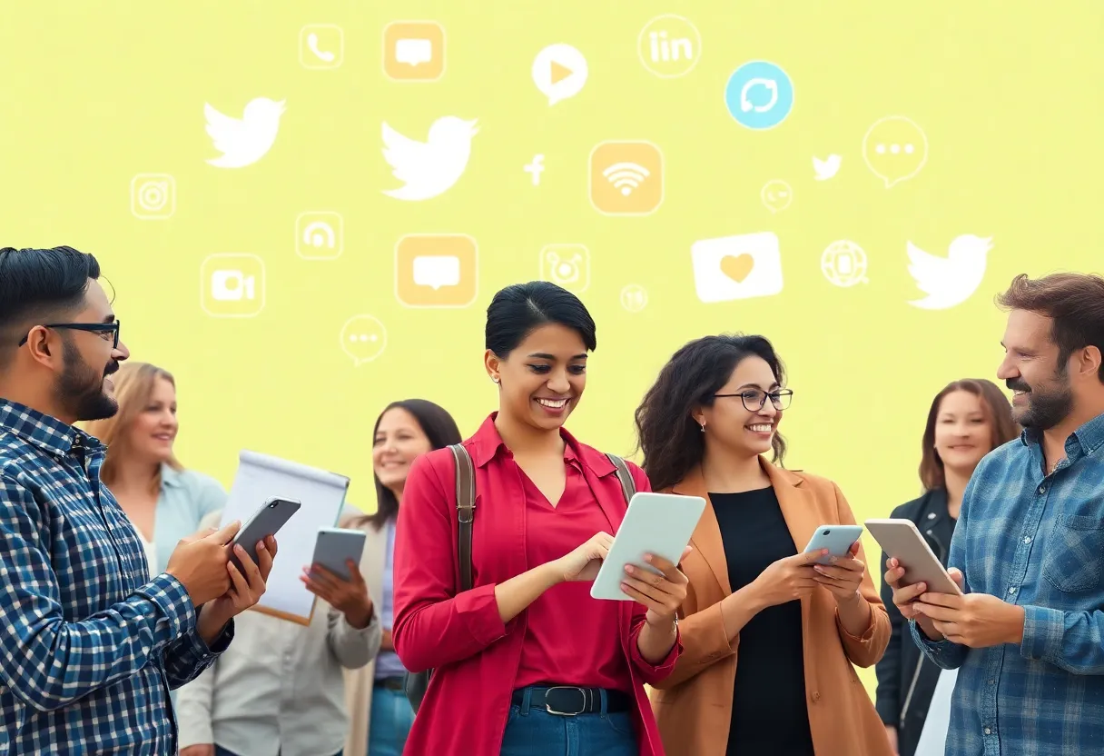 Group of people engaged in authentic customer engagement