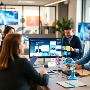 Professionals participating in e-commerce webinars focused on AI and customer experience.