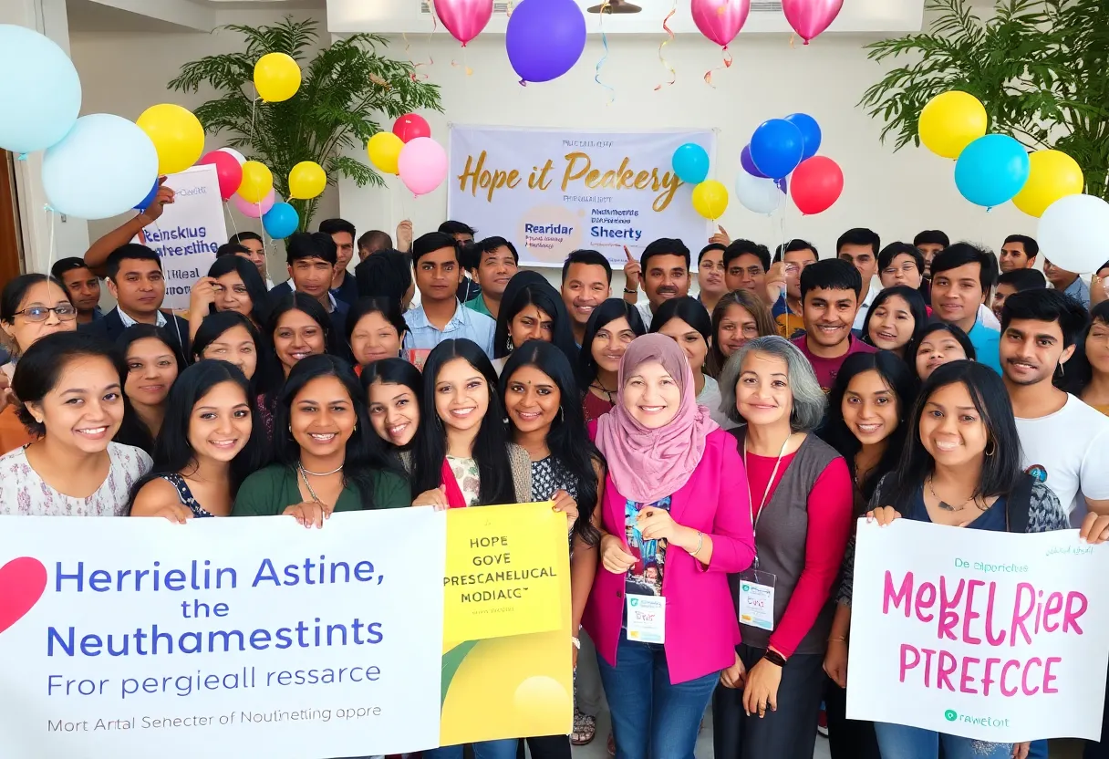 A diverse group of individuals celebrating the 20th anniversary of the IgA Nephropathy Foundation.