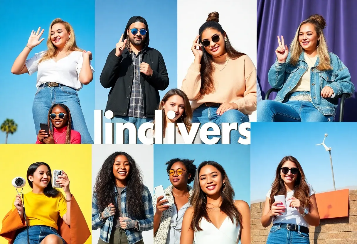 Influencer marketing scene in Los Angeles showcasing collaborations.