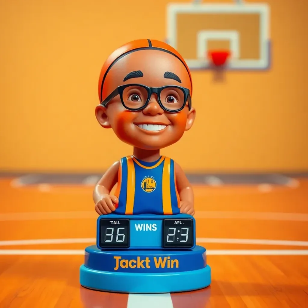 Limited edition bobblehead for Tom Izzo celebrating his 354th win
