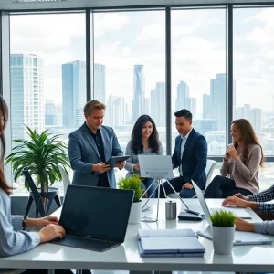 Kobe Digital's new office in Miami, a vibrant workspace for digital marketing.