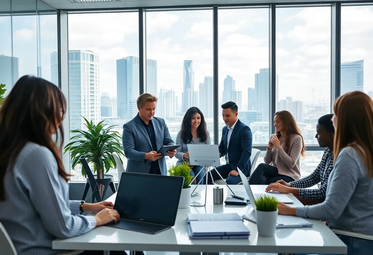 Kobe Digital's new office in Miami, a vibrant workspace for digital marketing.