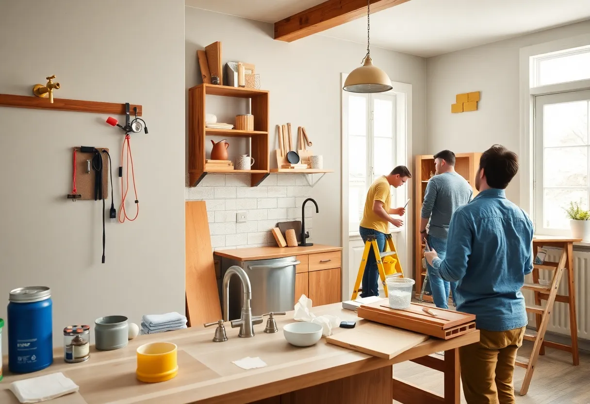 Innovative home improvement products in a modern setting